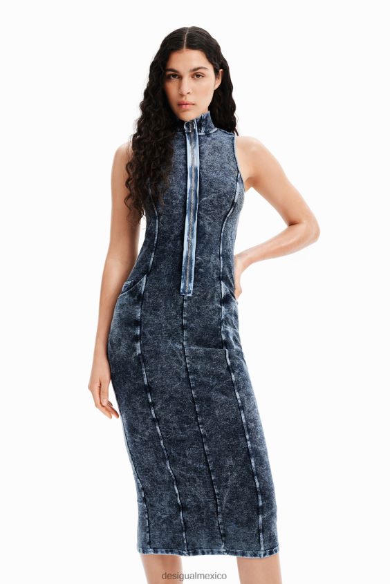 Desigual mujer vestido midi con cremallera nathy peluso VZ26R01166 ropa