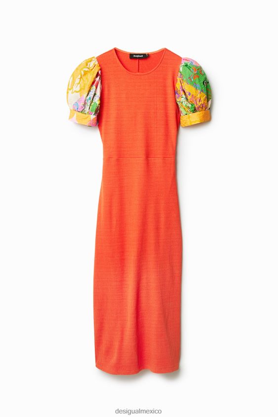 Desigual mujer vestido midi con escote en la espalda VZ26R01073 ropa