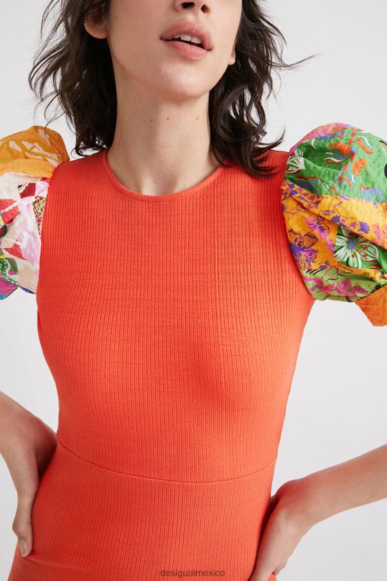 Desigual mujer vestido midi con escote en la espalda VZ26R01073 ropa