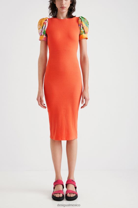 Desigual mujer vestido midi con escote en la espalda VZ26R01073 ropa
