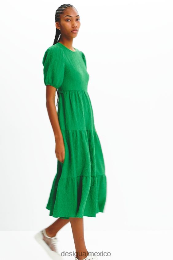 Desigual mujer vestido midi con escote en la espalda VZ26R0605 ropa