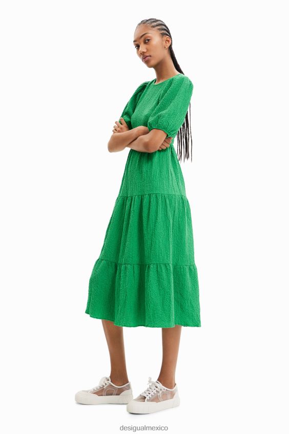 Desigual mujer vestido midi con escote en la espalda VZ26R0605 ropa