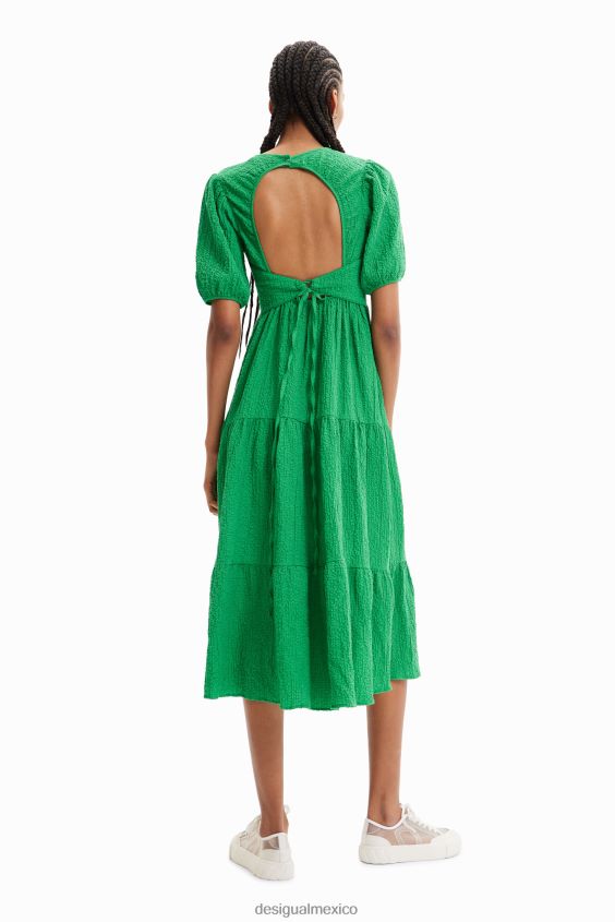 Desigual mujer vestido midi con escote en la espalda VZ26R0605 ropa
