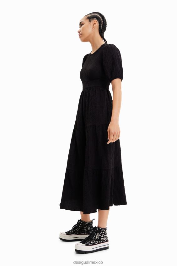 Desigual mujer vestido midi con escote en la espalda VZ26R0814 ropa