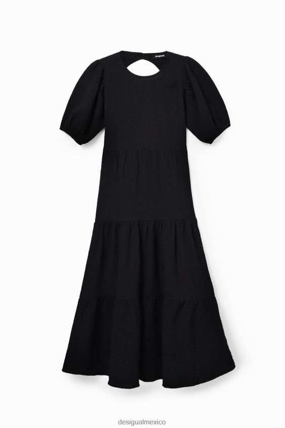 Desigual mujer vestido midi con escote en la espalda VZ26R0814 ropa