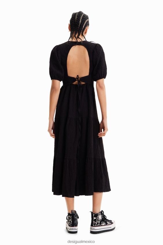 Desigual mujer vestido midi con escote en la espalda VZ26R0814 ropa