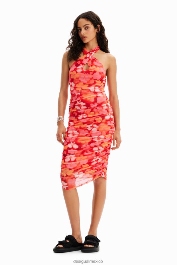 Desigual mujer vestido midi con estampado floral VZ26R0364 ropa