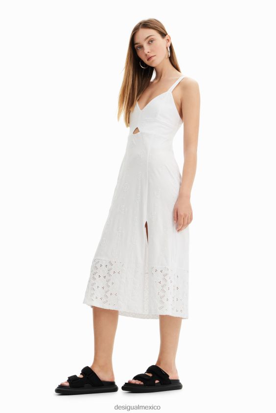 Desigual mujer vestido midi con tiras VZ26R0499 ropa