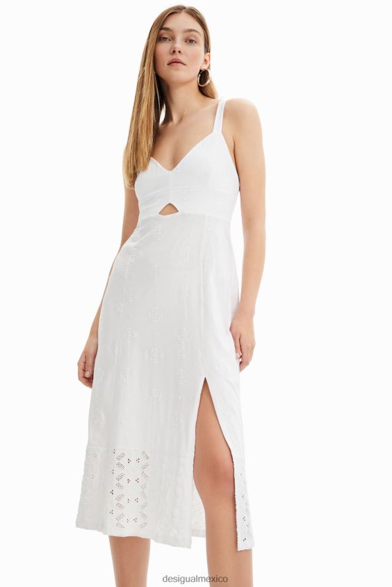 Desigual mujer vestido midi con tiras VZ26R0499 ropa