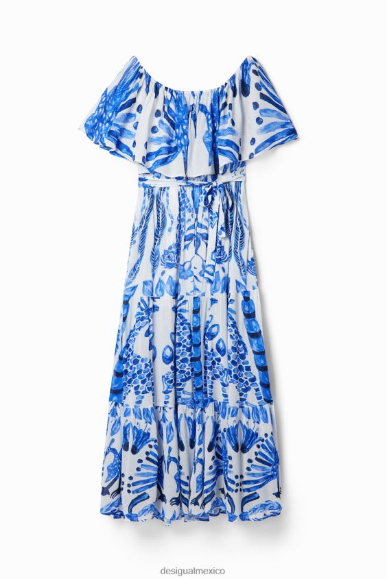 Desigual mujer vestido midi con volantes de stella jean VZ26R01 ropa