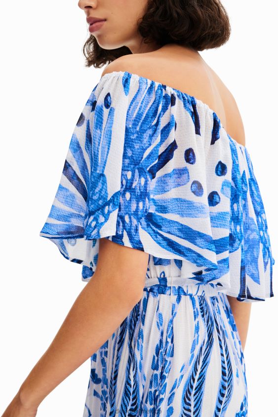 Desigual mujer vestido midi con volantes de stella jean VZ26R01 ropa
