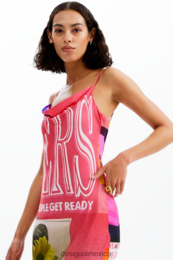 Desigual mujer vestido midi de lencería collage VZ26R054 ropa