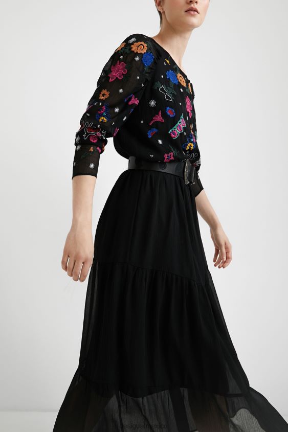 Desigual mujer vestido midi de tul VZ26R01094 ropa