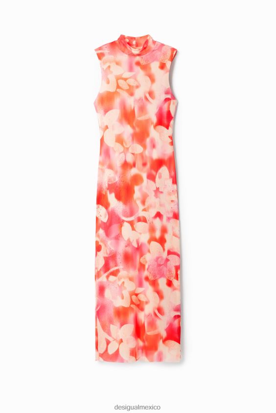 Desigual mujer vestido midi de tul floral VZ26R0287 ropa