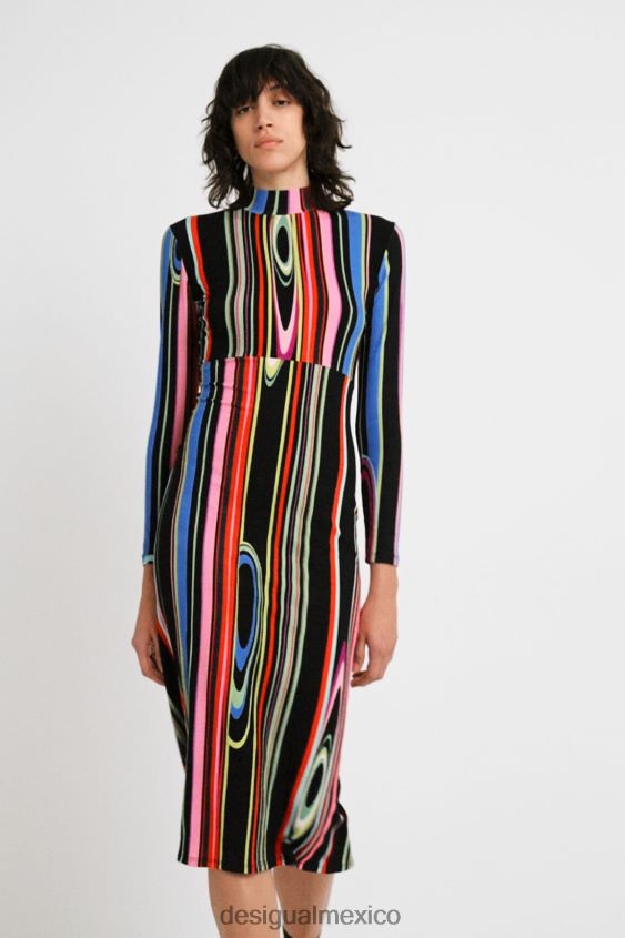 Desigual mujer vestido midi delgado VZ26R0783 ropa
