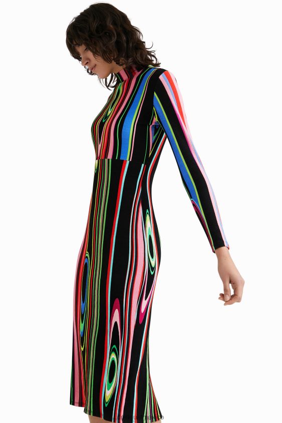 Desigual mujer vestido midi delgado VZ26R0783 ropa