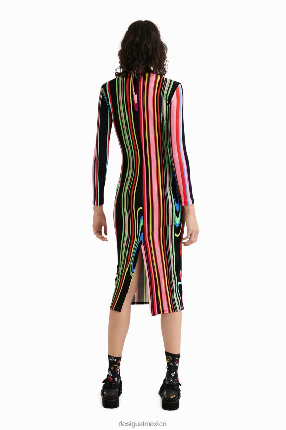 Desigual mujer vestido midi delgado VZ26R0783 ropa