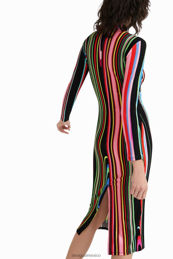 Desigual mujer vestido midi delgado VZ26R0783 ropa