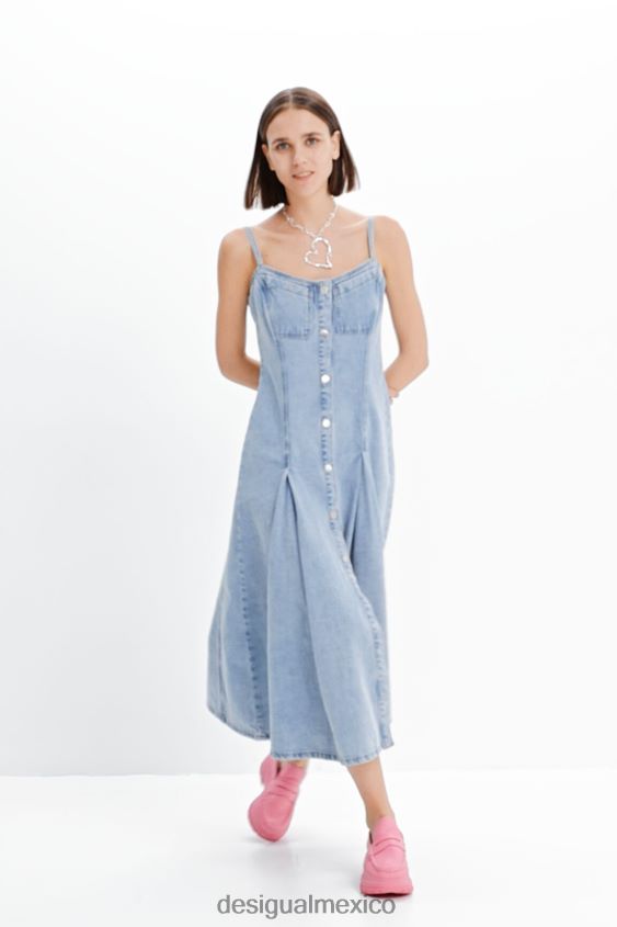 Desigual mujer vestido midi denim ajustado maitrepierre VZ26R0965 ropa