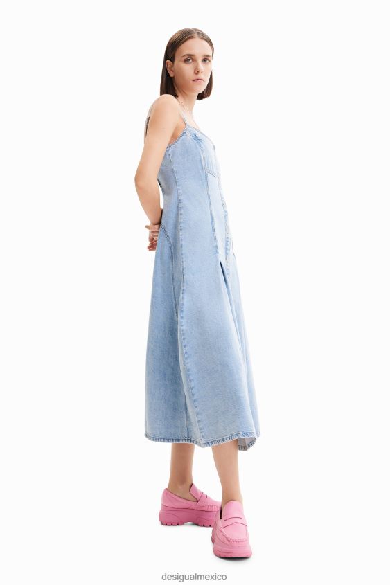 Desigual mujer vestido midi denim ajustado maitrepierre VZ26R0965 ropa