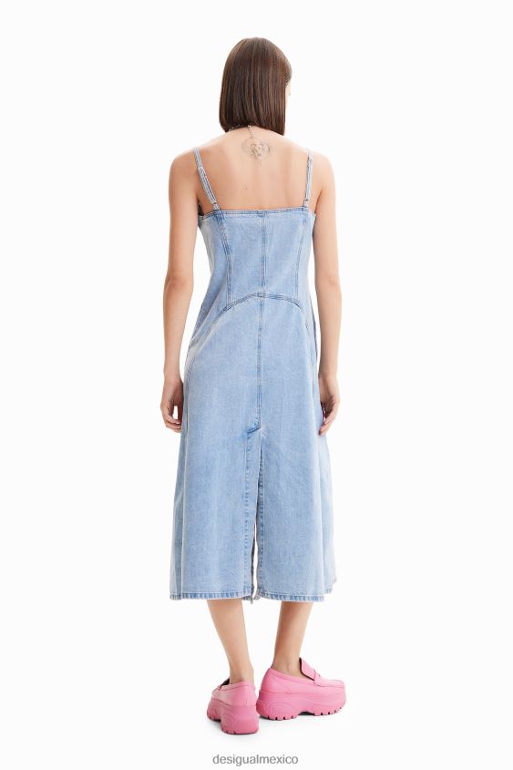 Desigual mujer vestido midi denim ajustado maitrepierre VZ26R0965 ropa