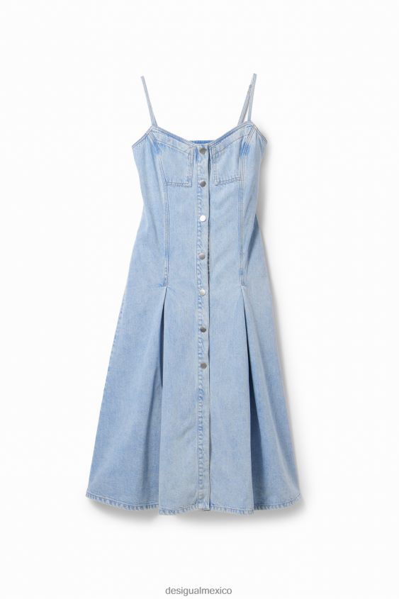 Desigual mujer vestido midi denim ajustado maitrepierre VZ26R0965 ropa