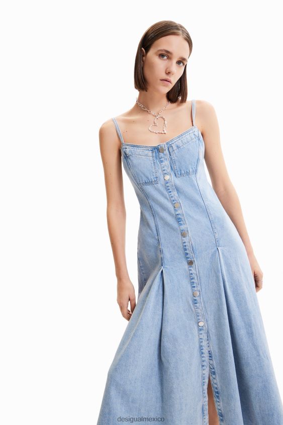 Desigual mujer vestido midi denim ajustado maitrepierre VZ26R0965 ropa