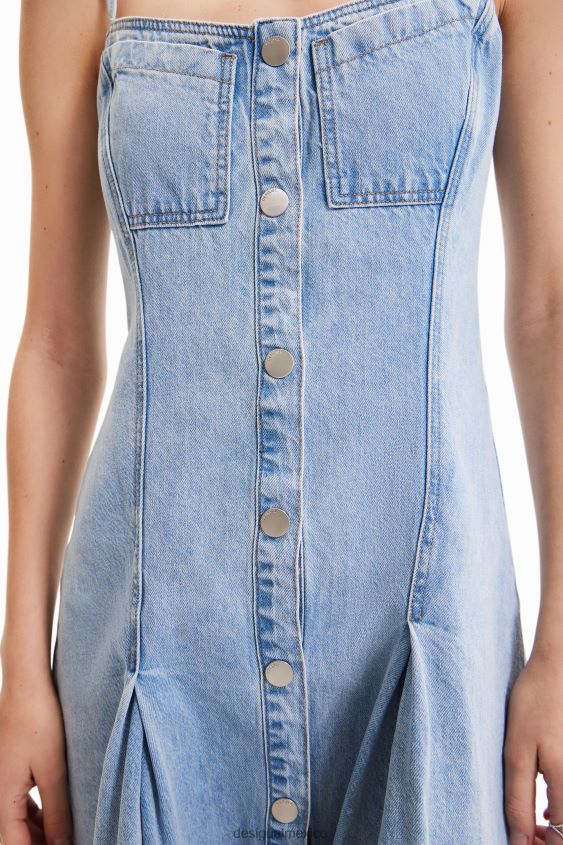 Desigual mujer vestido midi denim ajustado maitrepierre VZ26R0965 ropa