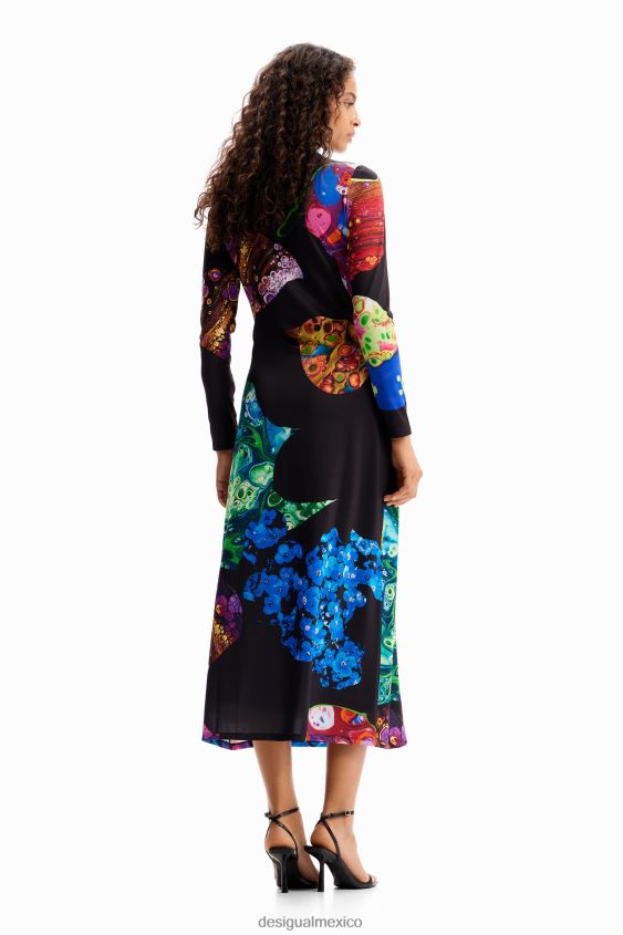 Desigual mujer vestido midi fino con minerales VZ26R022 ropa