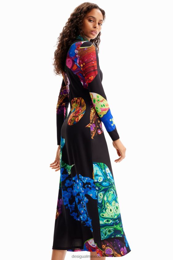 Desigual mujer vestido midi fino con minerales VZ26R022 ropa