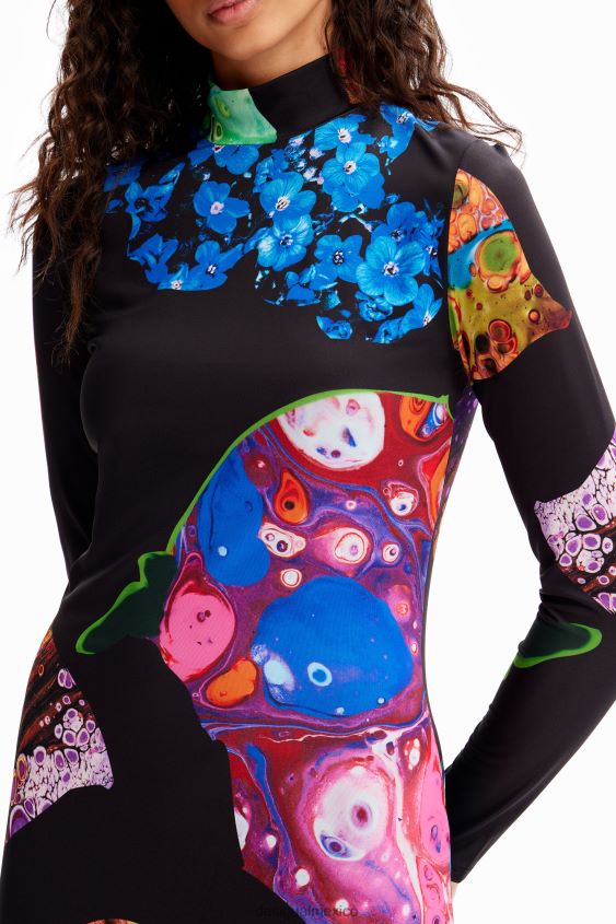 Desigual mujer vestido midi fino con minerales VZ26R022 ropa
