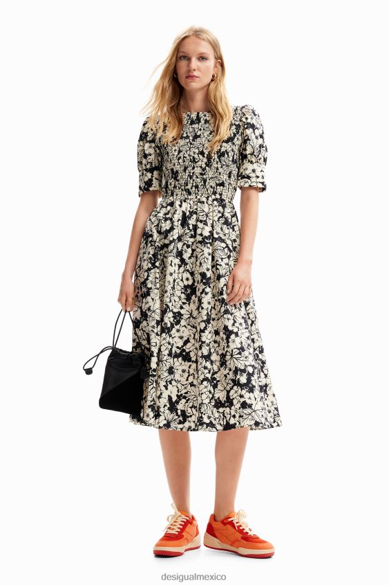 Desigual mujer vestido midi floral VZ26R083 ropa