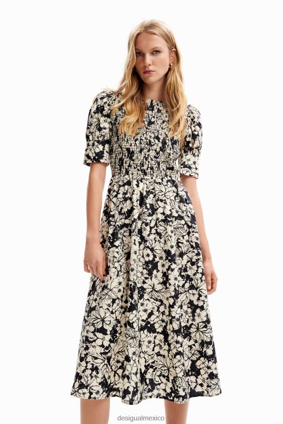 Desigual mujer vestido midi floral VZ26R083 ropa