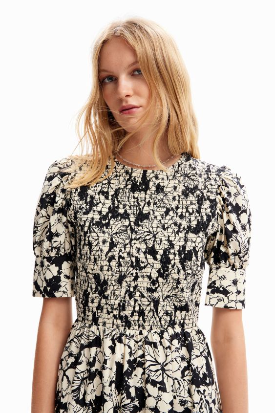 Desigual mujer vestido midi floral VZ26R083 ropa