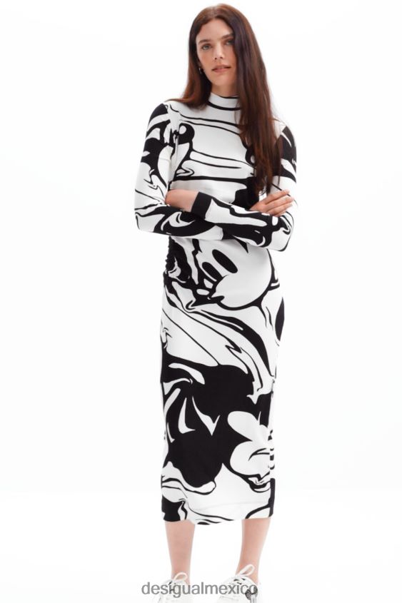 Desigual mujer vestido midi mickey VZ26R0984 ropa
