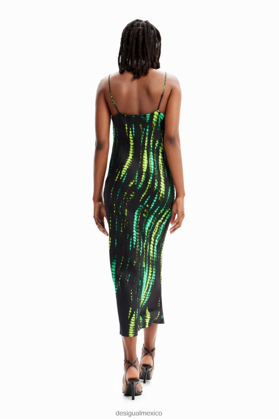 Desigual mujer vestido midi teñido anudado VZ26R019 ropa