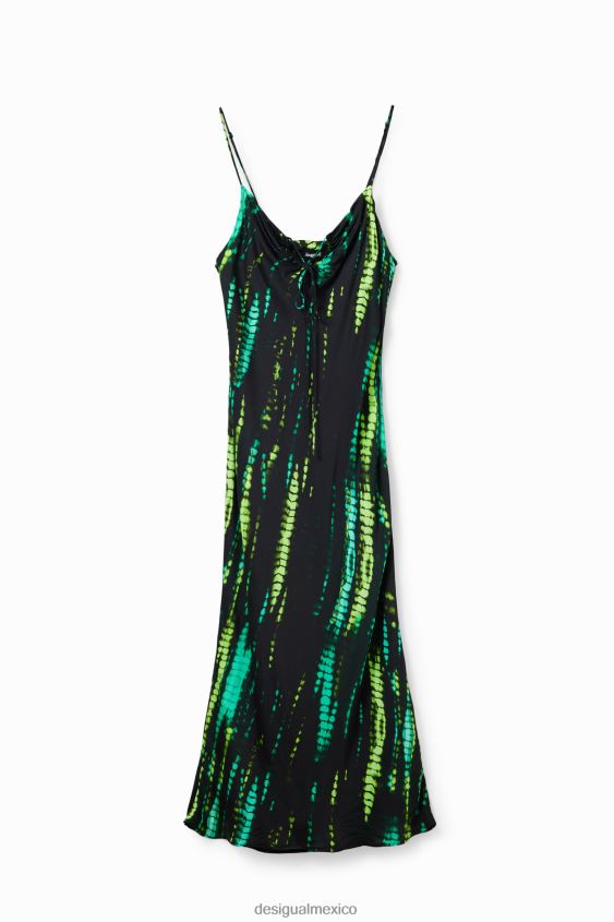 Desigual mujer vestido midi teñido anudado VZ26R019 ropa