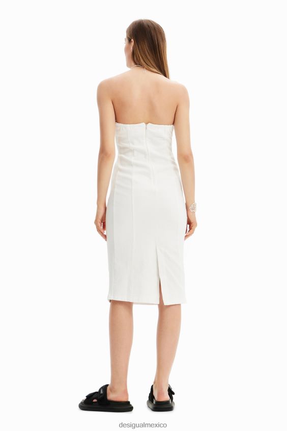 Desigual mujer vestido midi vaquero ajustado VZ26R0680 ropa