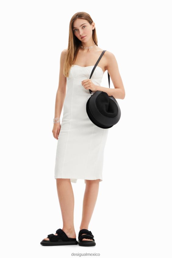 Desigual mujer vestido midi vaquero ajustado VZ26R0680 ropa