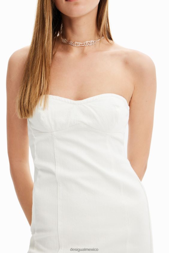 Desigual mujer vestido midi vaquero ajustado VZ26R0680 ropa