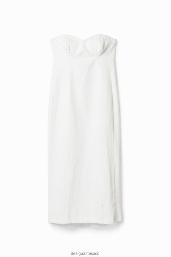 Desigual mujer vestido midi vaquero ajustado VZ26R0680 ropa