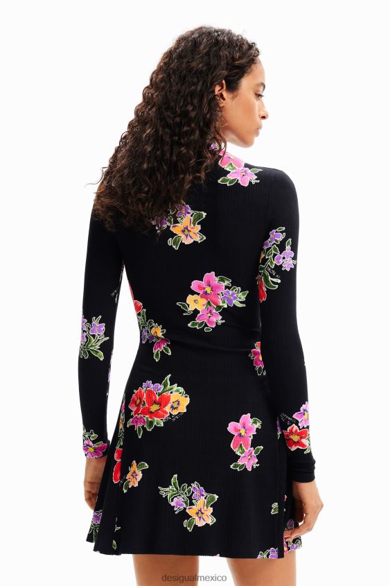 Desigual mujer vestido skater corto con estampado floral VZ26R017 ropa