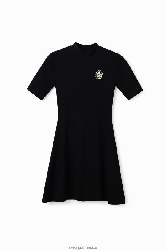 Desigual mujer vestido skater corto con flores VZ26R0857 ropa