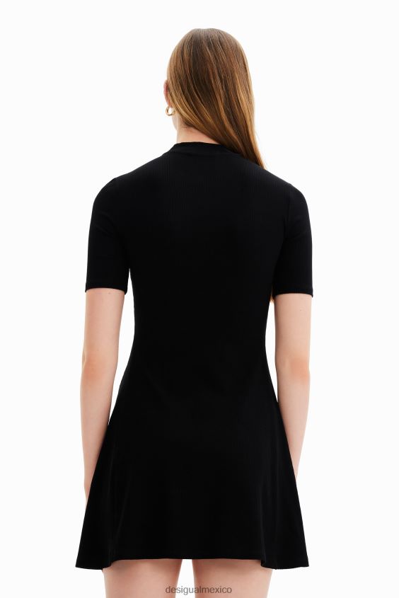 Desigual mujer vestido skater corto con flores VZ26R0857 ropa