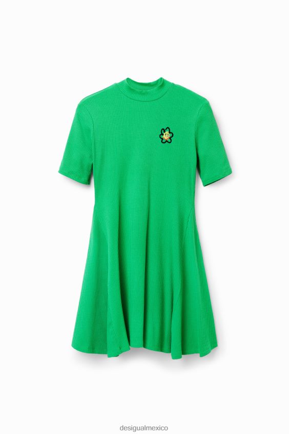 Desigual mujer vestido skater corto con flores VZ26R0863 ropa