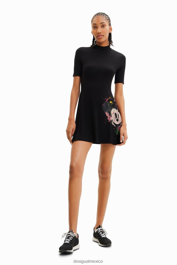Desigual mujer vestido skater corto de mickey mouse de disney VZ26R0419 ropa