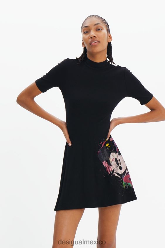 Desigual mujer vestido skater corto de mickey mouse de disney VZ26R0419 ropa