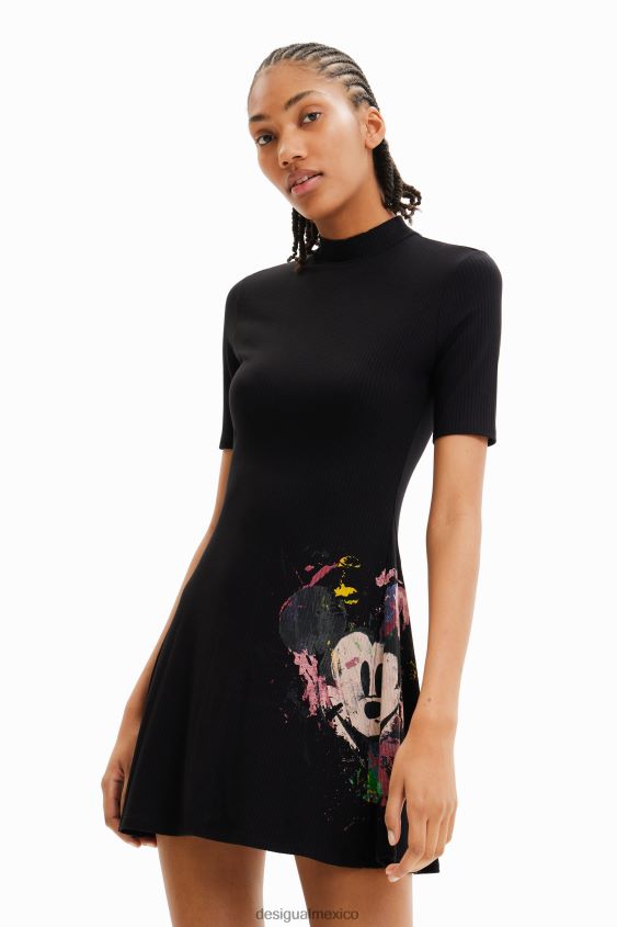 Desigual mujer vestido skater corto de mickey mouse de disney VZ26R0419 ropa