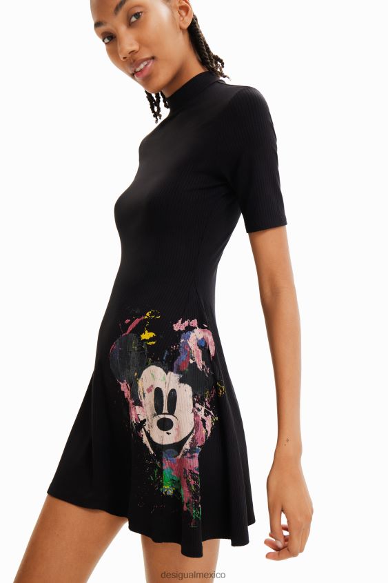 Desigual mujer vestido skater corto de mickey mouse de disney VZ26R0419 ropa
