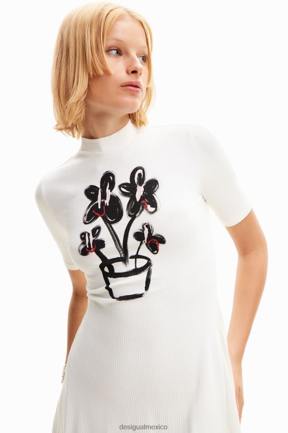 Desigual mujer vestido skater corto vegetal VZ26R0727 ropa
